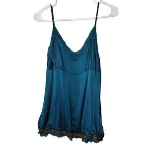 Gasp Camisole Womens Small Silk Decorative Hem